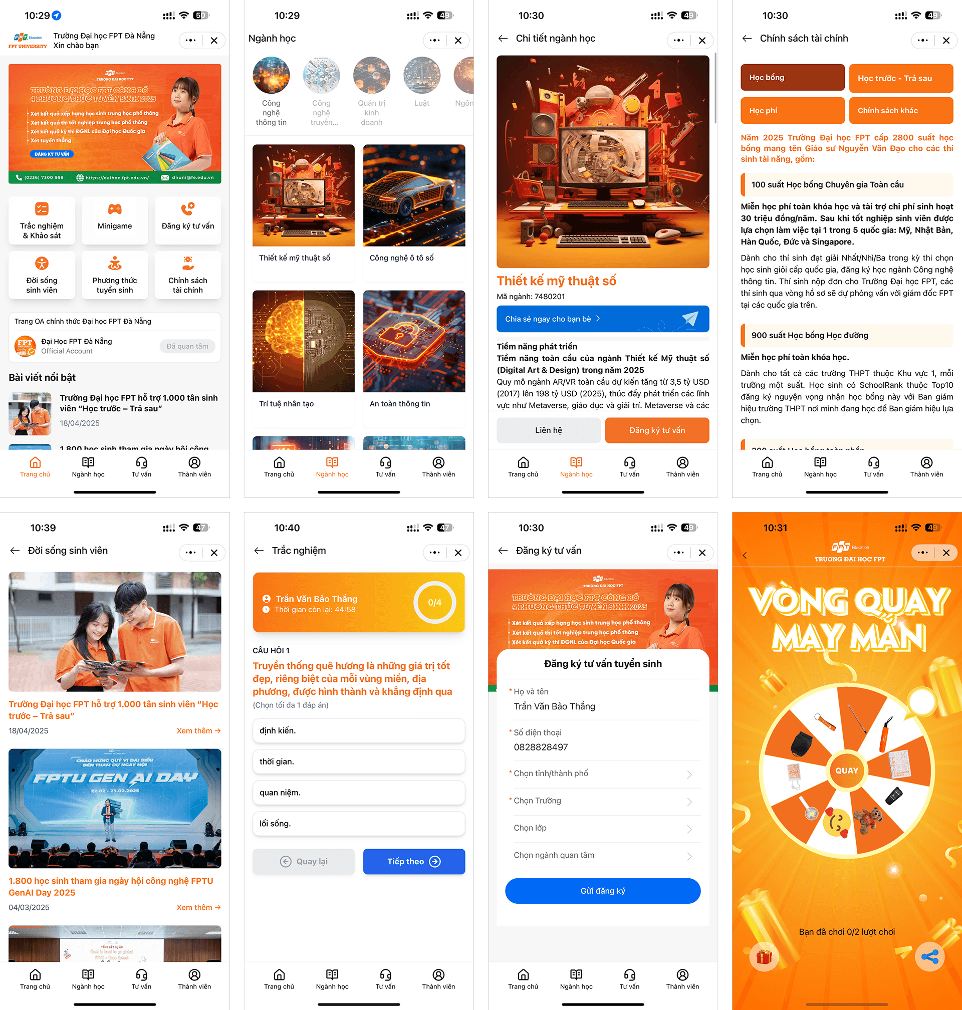 FPTU – Admissions Management System