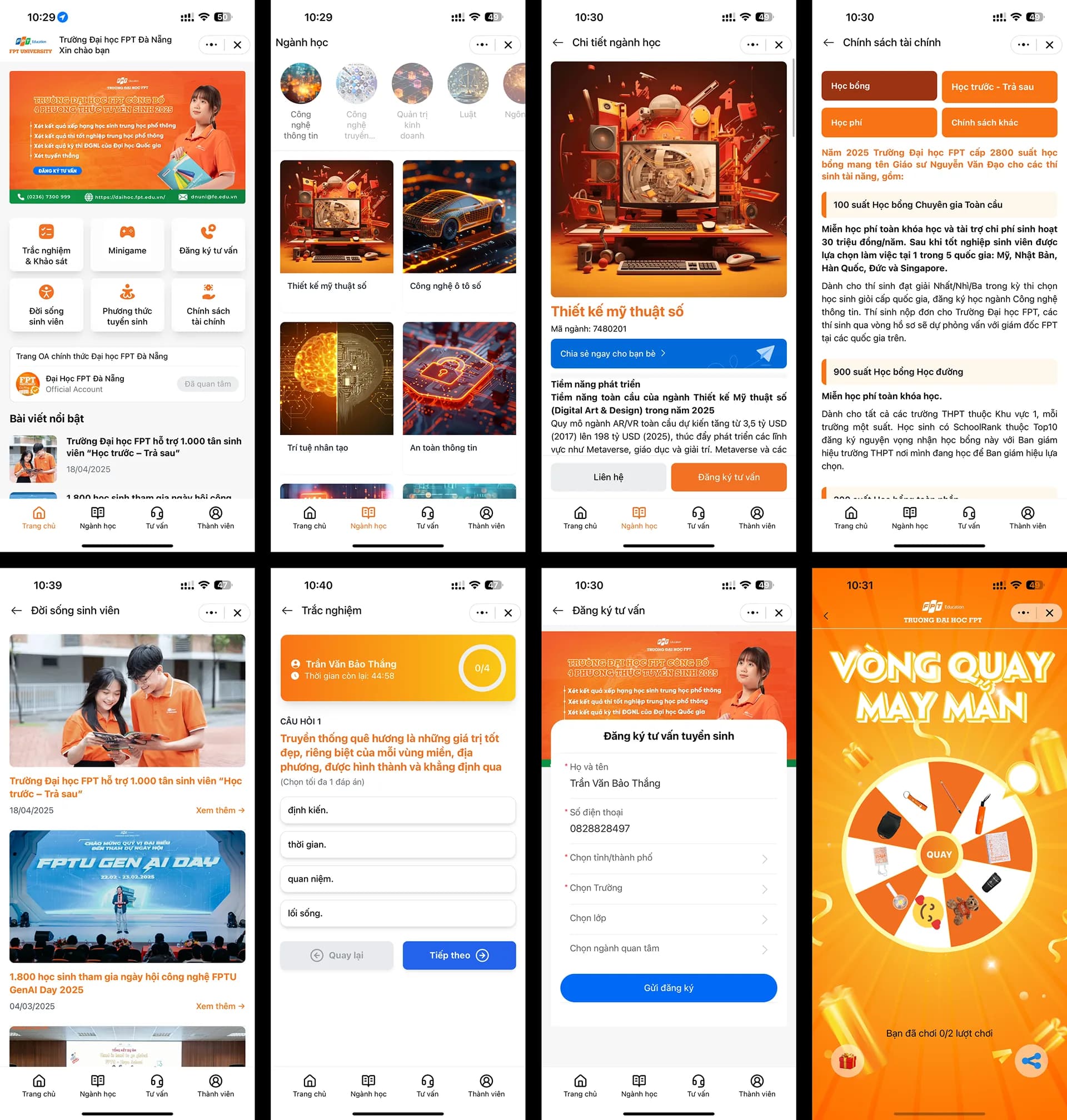 FPTU Admissions Management System